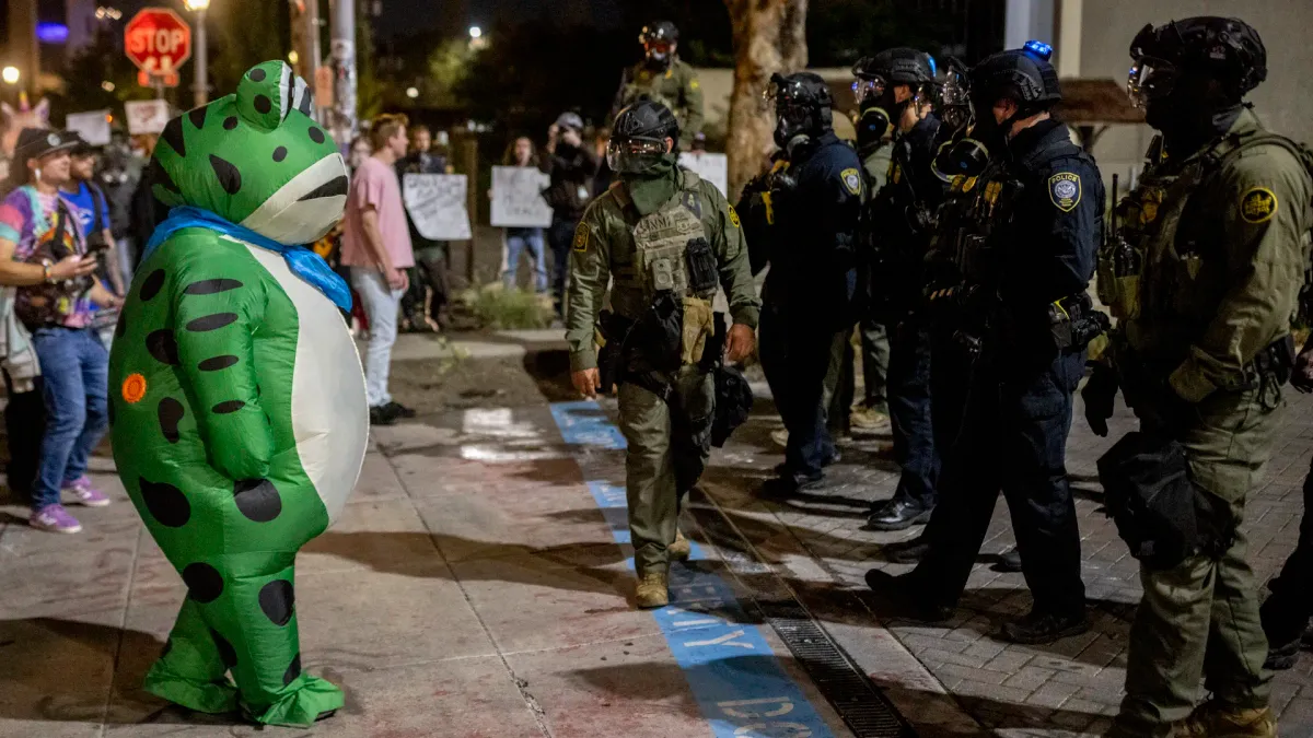 Will inflatable frogs defeat fascism?